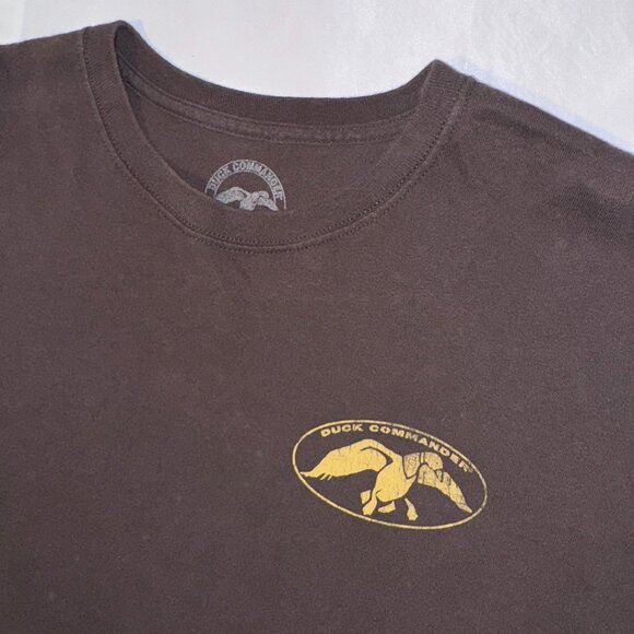 Duck Commander "Arise Kill Eat" Shotgun Hunting Brown Tshirt - L - Picture 3 of 6